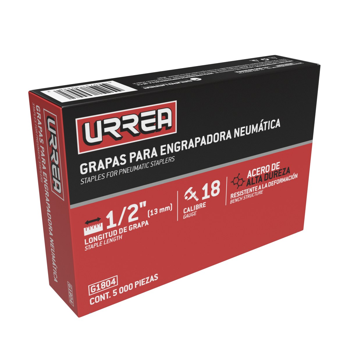 Grapas para engrapadora neumática calibre 22, corona 3/8", largo 5/8" Urrea - Imagen 2