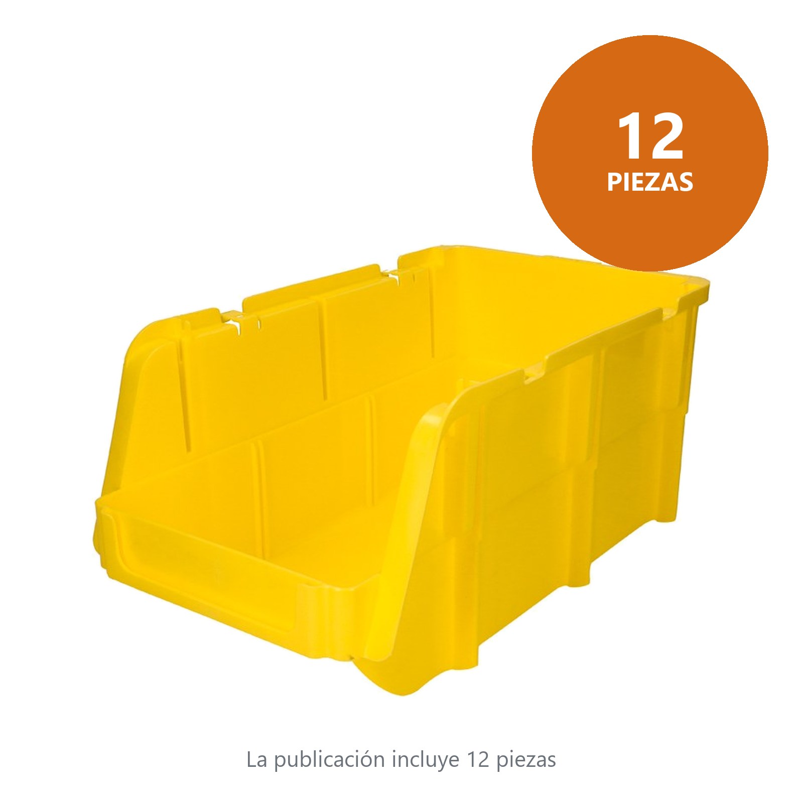 Gaveta plástica pico de pato color amarillo 7" x 4" x 3" Surtek - Imagen 3