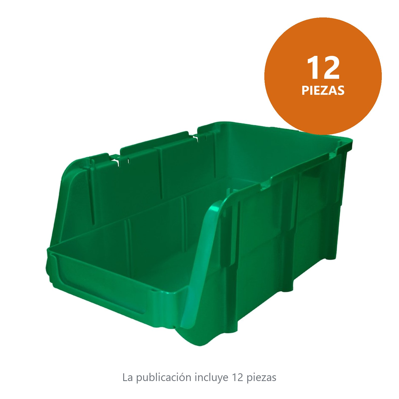 Gaveta plástica pico de pato color verde 7" x 4" x 3" Surtek - Imagen 3