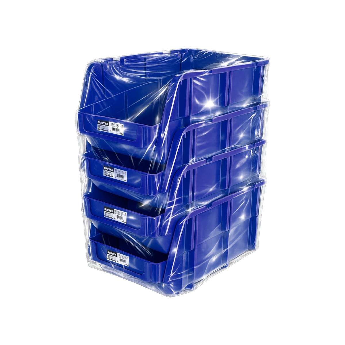 Gaveta plástica pico de pato color azul 7" x 4" x 3" Surtek - Imagen 2