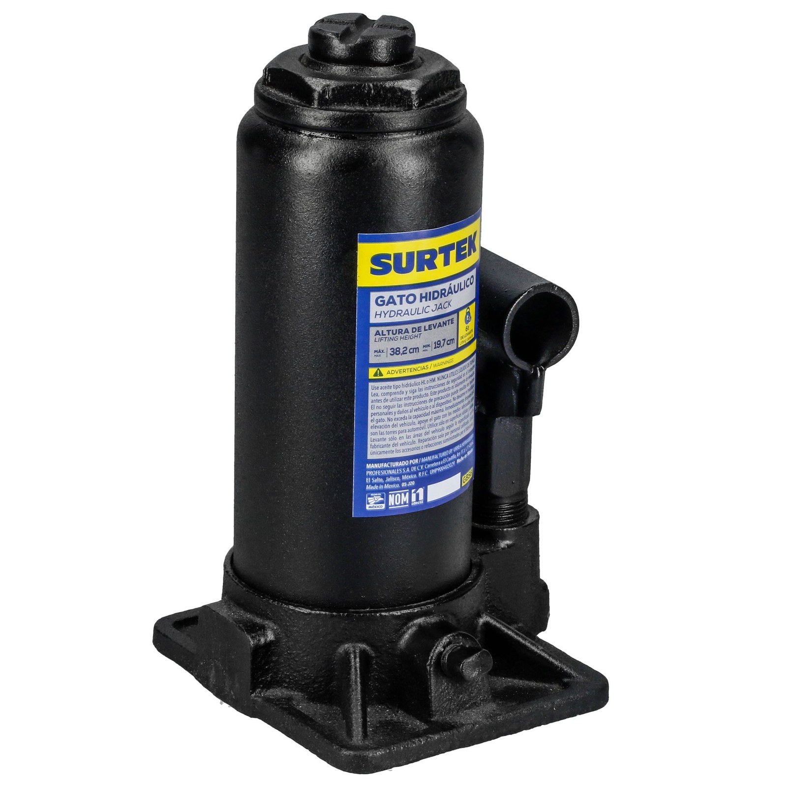 Gato hidráulico de botella, 6 ton Surtek - Imagen 2
