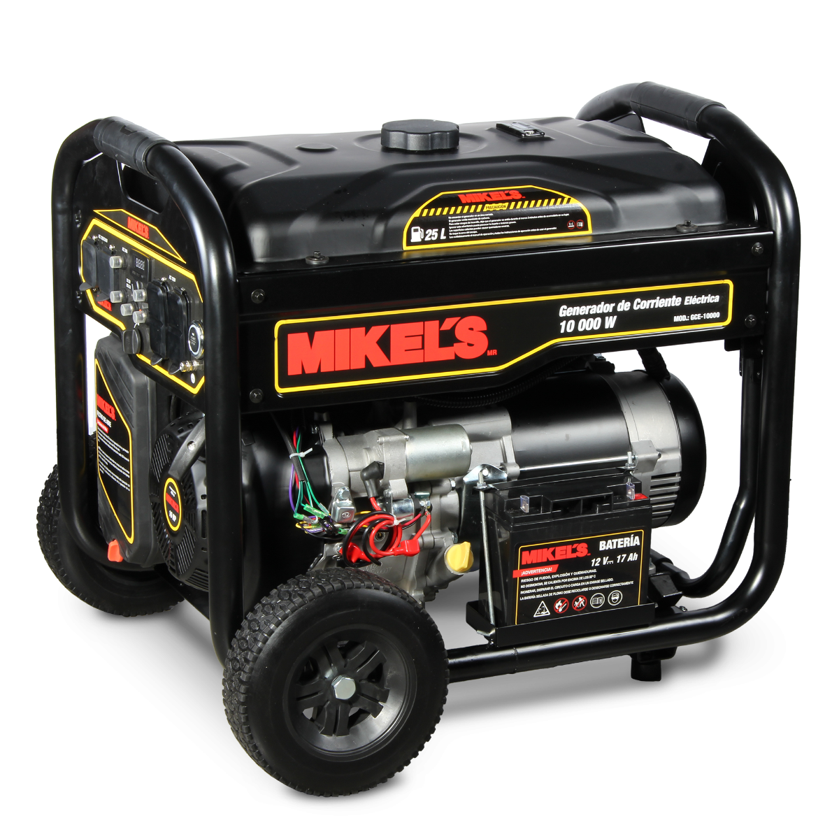MIKELS GCE-10000 Generador de corriente eléctrica motor 4 tiempos (10,000 W / 16 HP)