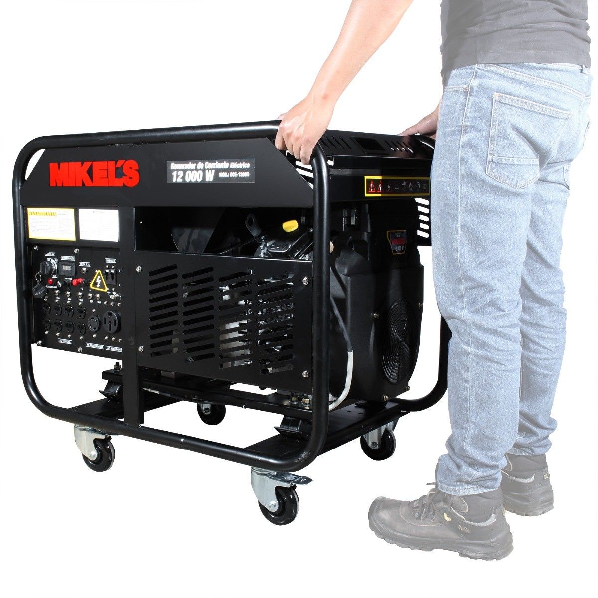 MIKELS GCE-12000 Generador de corriente eléctrica motor 4 tiempos (12,000 W / 22 HP)