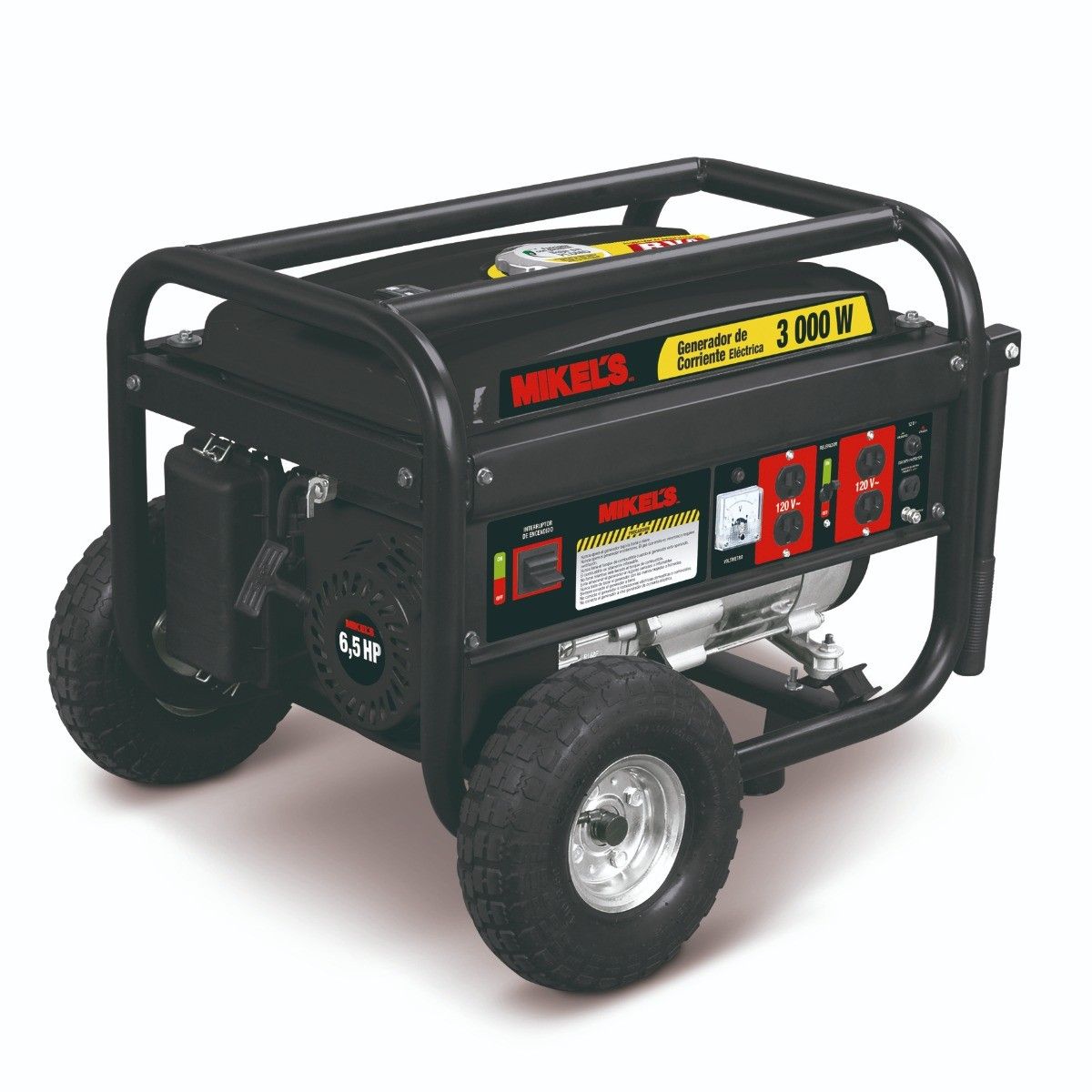MIKELS GCE-2700 Generador de corriente eléctrica motor 4 tiempos (3,000 W / 6.5 HP)