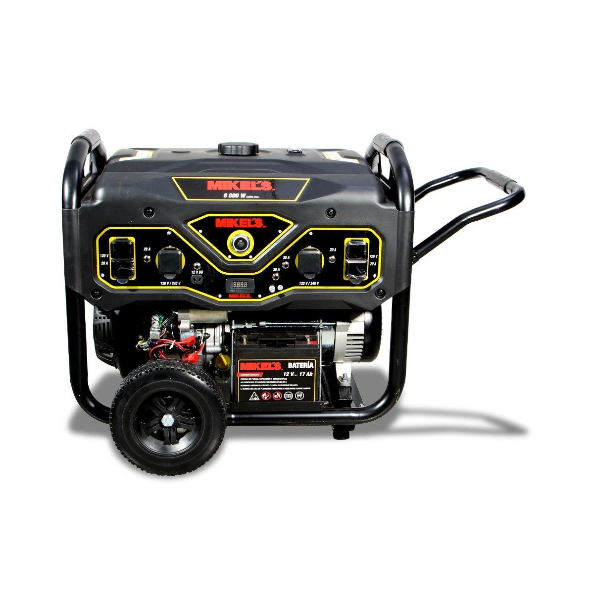 MIKELS GCE-8000 Generador de corriente eléctrica motor 4 tiempos (8,000 W / 15 HP)
