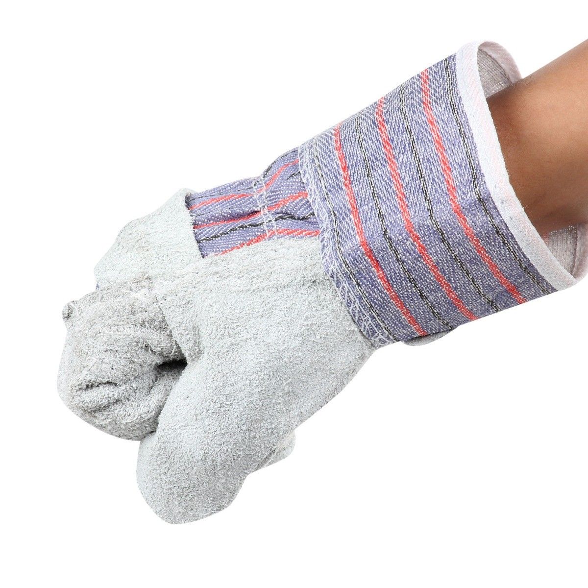 MIKELS GCL-2 Guantes para trabajo de carnaza con loneta - Imagen 2