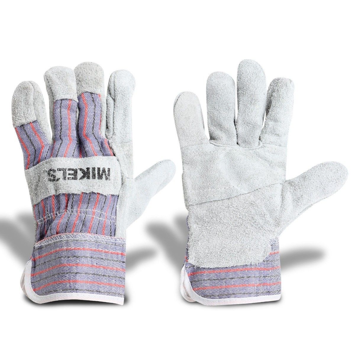 MIKELS GCL-2 Guantes para trabajo de carnaza con loneta - Imagen 3