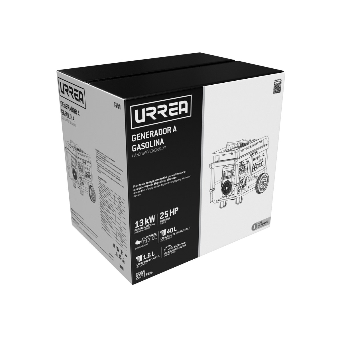 Generador a gasolina 13000 W, 713 cc, voltaje de salida 120-240 V Urrea - Imagen 3