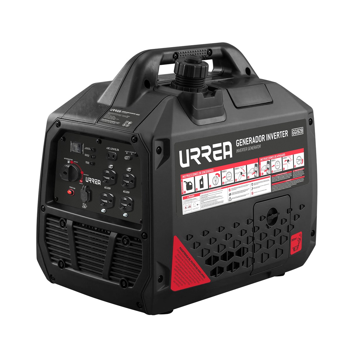 Generador a gasolina inverter 2800 W, 149 cc, voltaje de salida 120 V Urrea