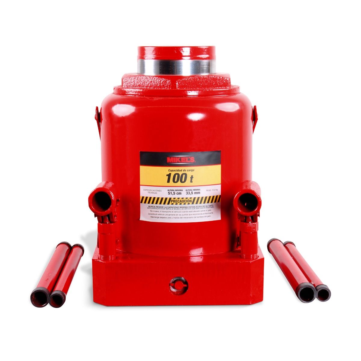 MIKELS GH-100 Gato hidráulico de botella (100 ton, bomba de 2 velocidades)