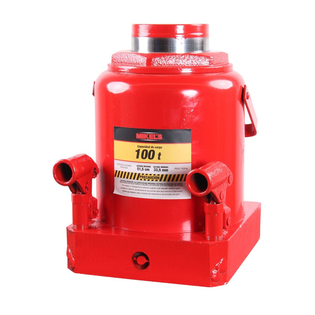 MIKELS GH-100 Gato hidráulico de botella (100 ton, bomba de 2 velocidades) - Imagen 2