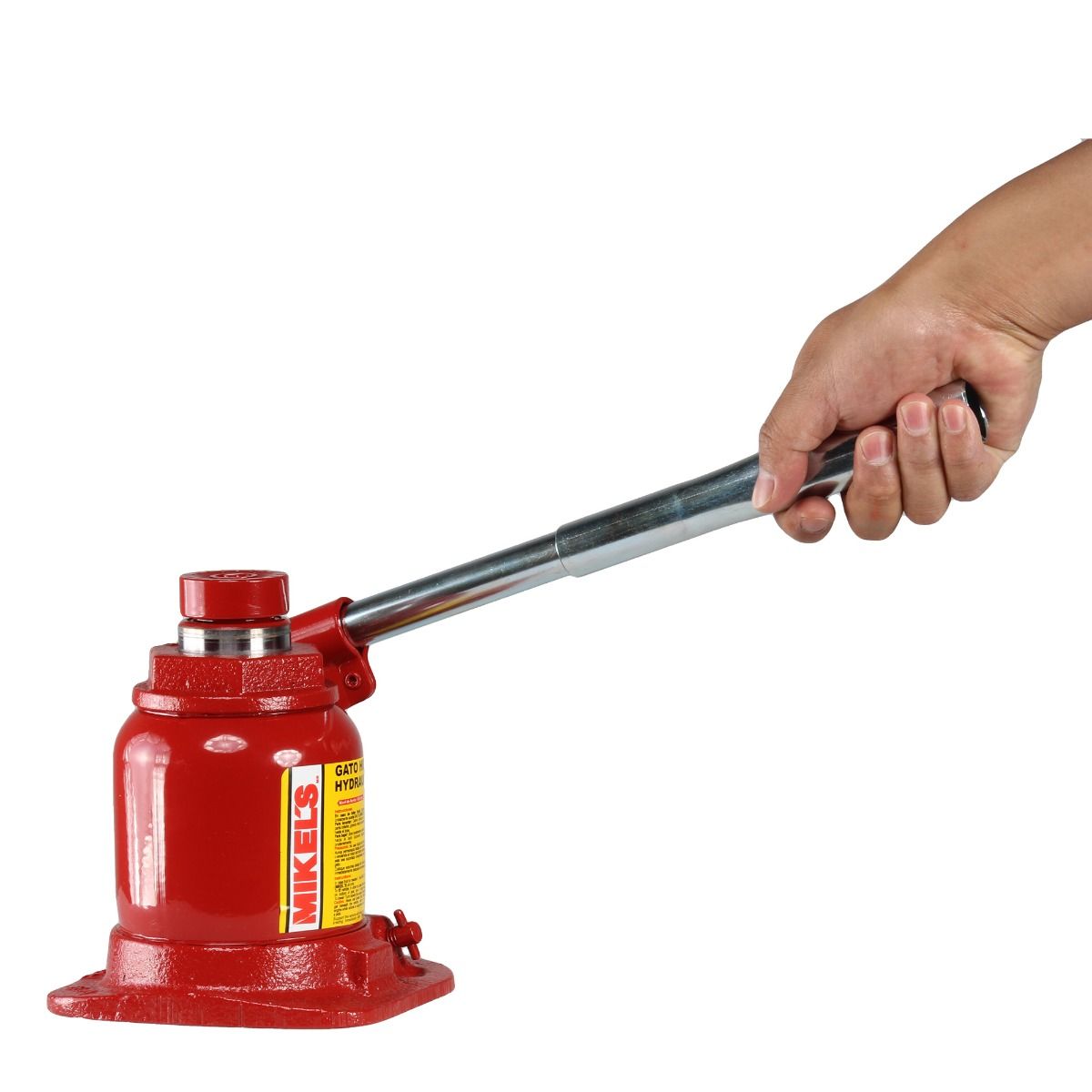 MIKELS GH-12CH Gato hidráulico de botella con tornillo de extensión (12 ton, Chaparro)