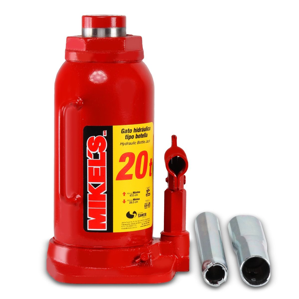 MIKELS GH-20 Gato hidráulico de botella (20 ton)