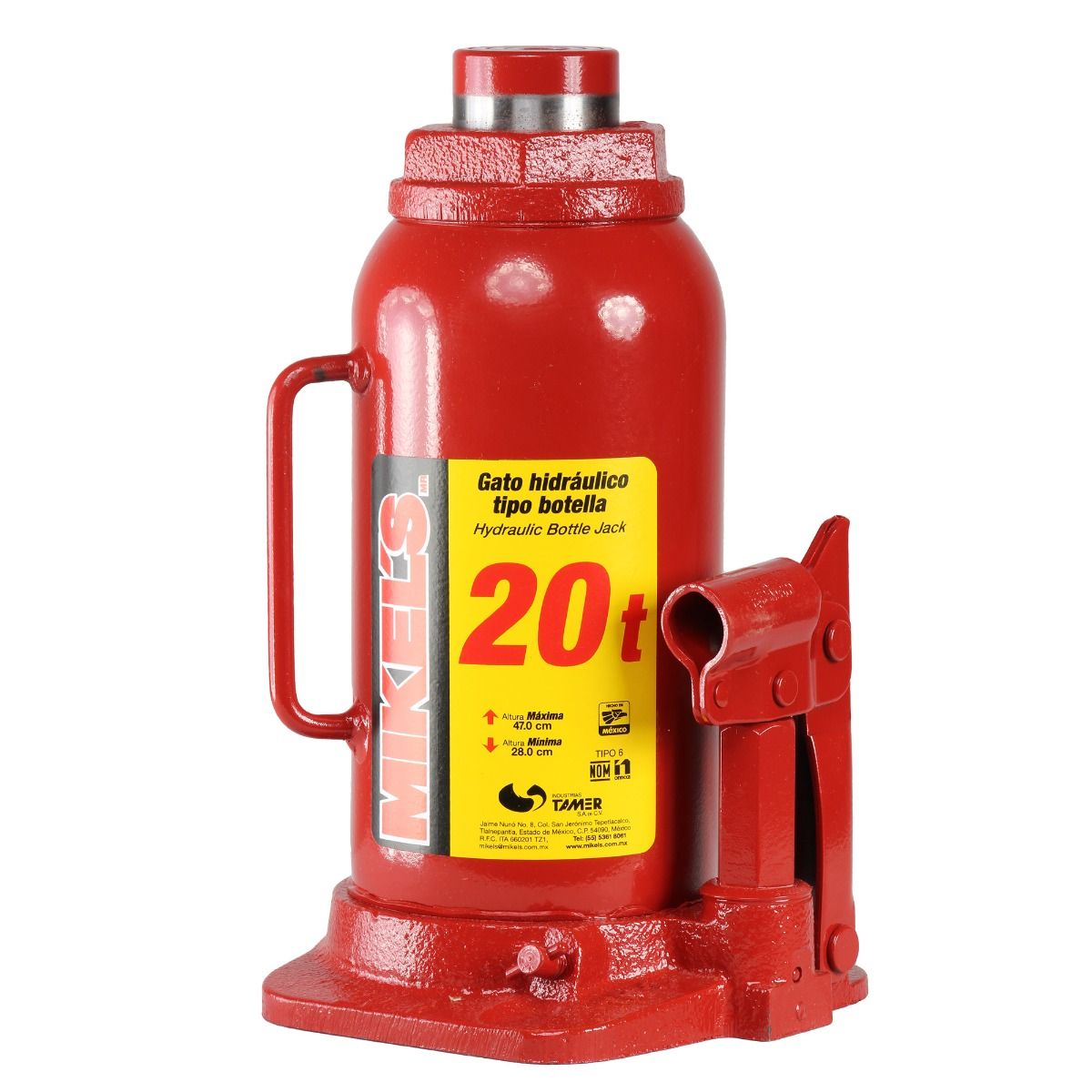 MIKELS GH-20 Gato hidráulico de botella (20 ton) - Imagen 2