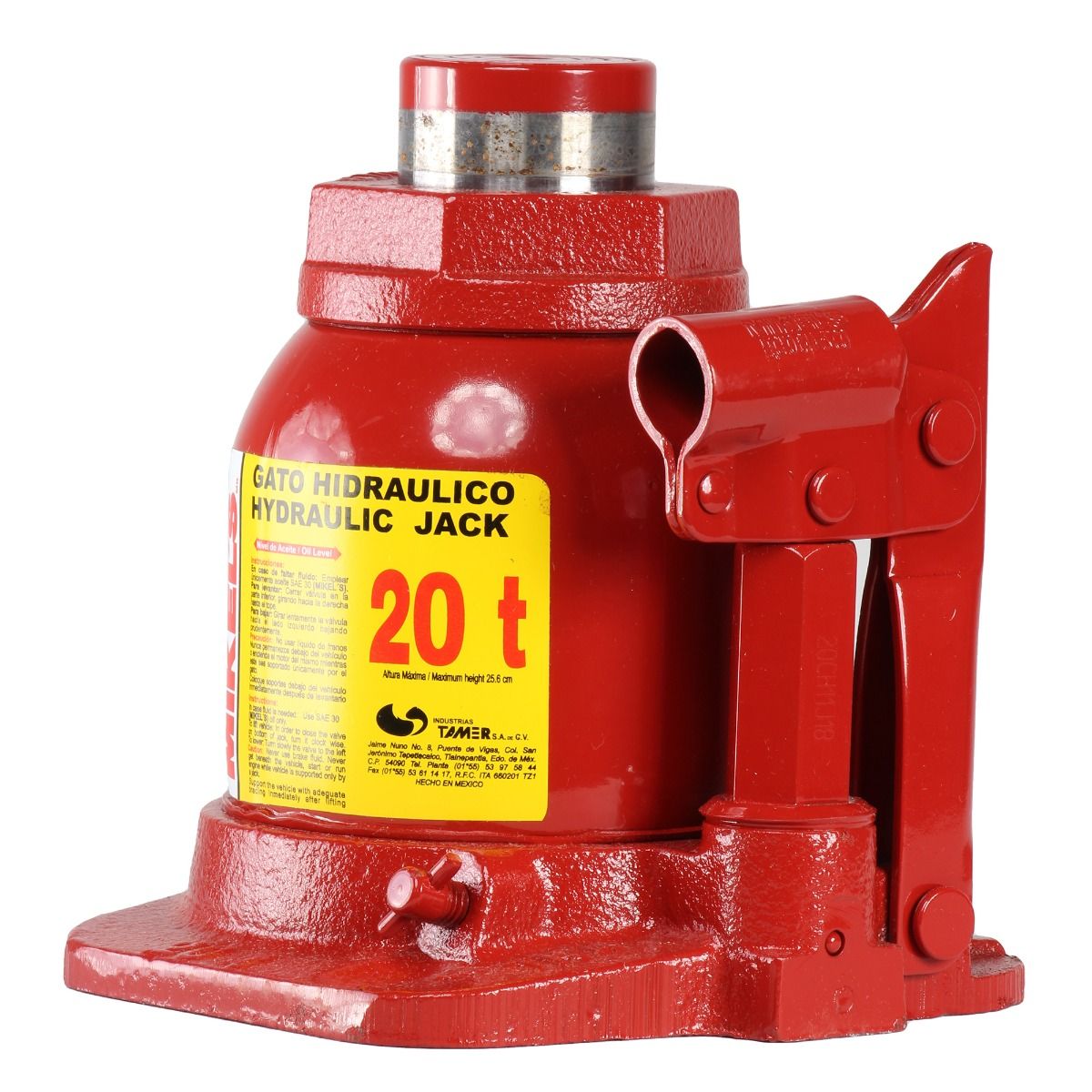 MIKELS GH-20CH Gato hidráulico de botella (20 ton, Chaparro) - Imagen 3