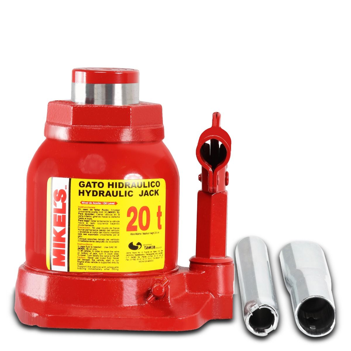 MIKELS GH-20CH Gato hidráulico de botella (20 ton, Chaparro) - Imagen 4