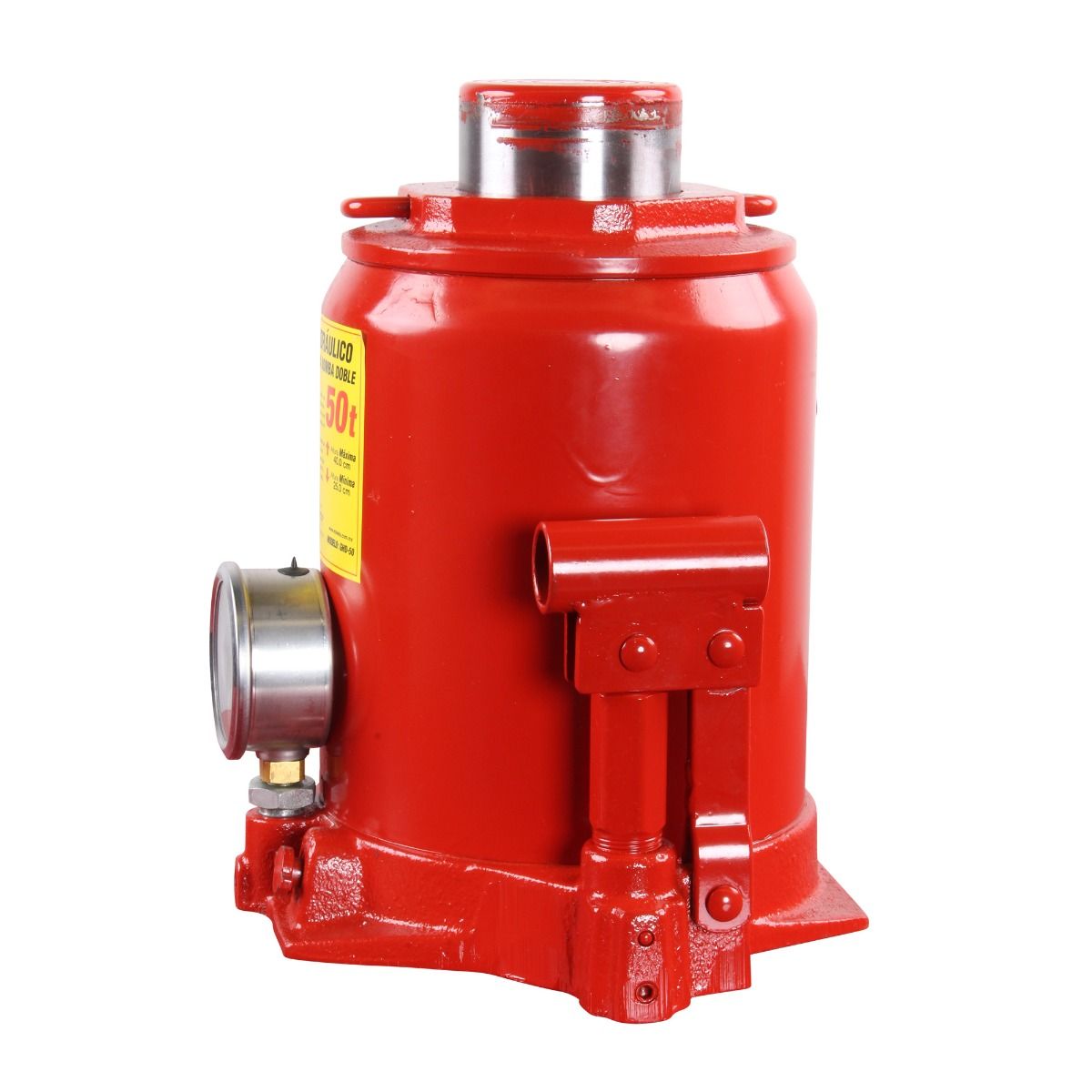 MIKELS GHD-50 Gato hidráulico de botella (50 ton, bomba de 2 velocidades) - Imagen 3