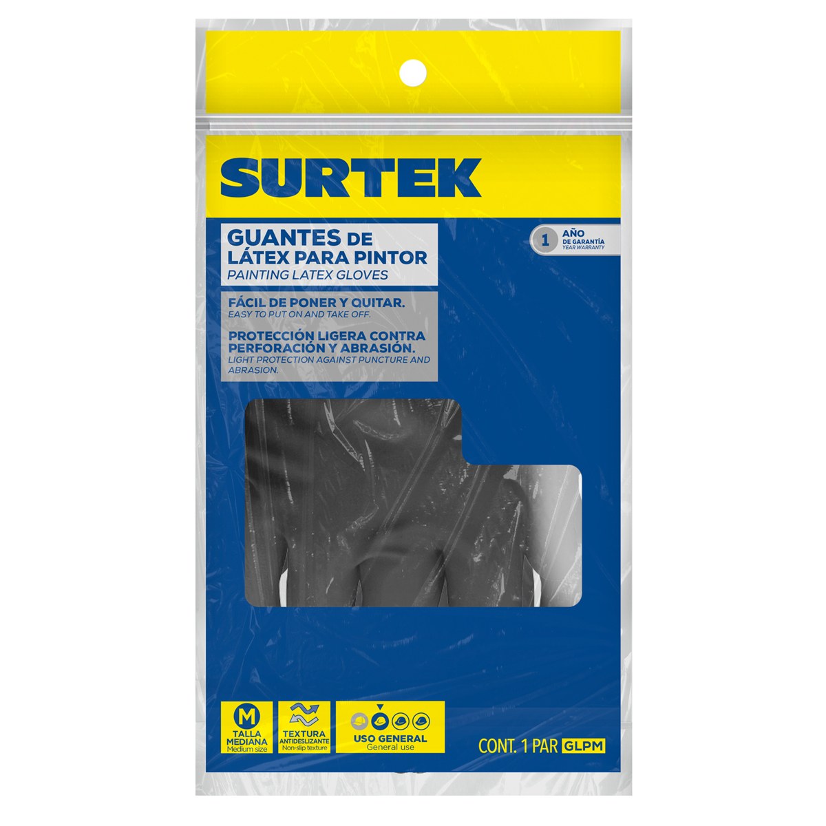 Guantes de látex para pintor M Surtek - Imagen 2