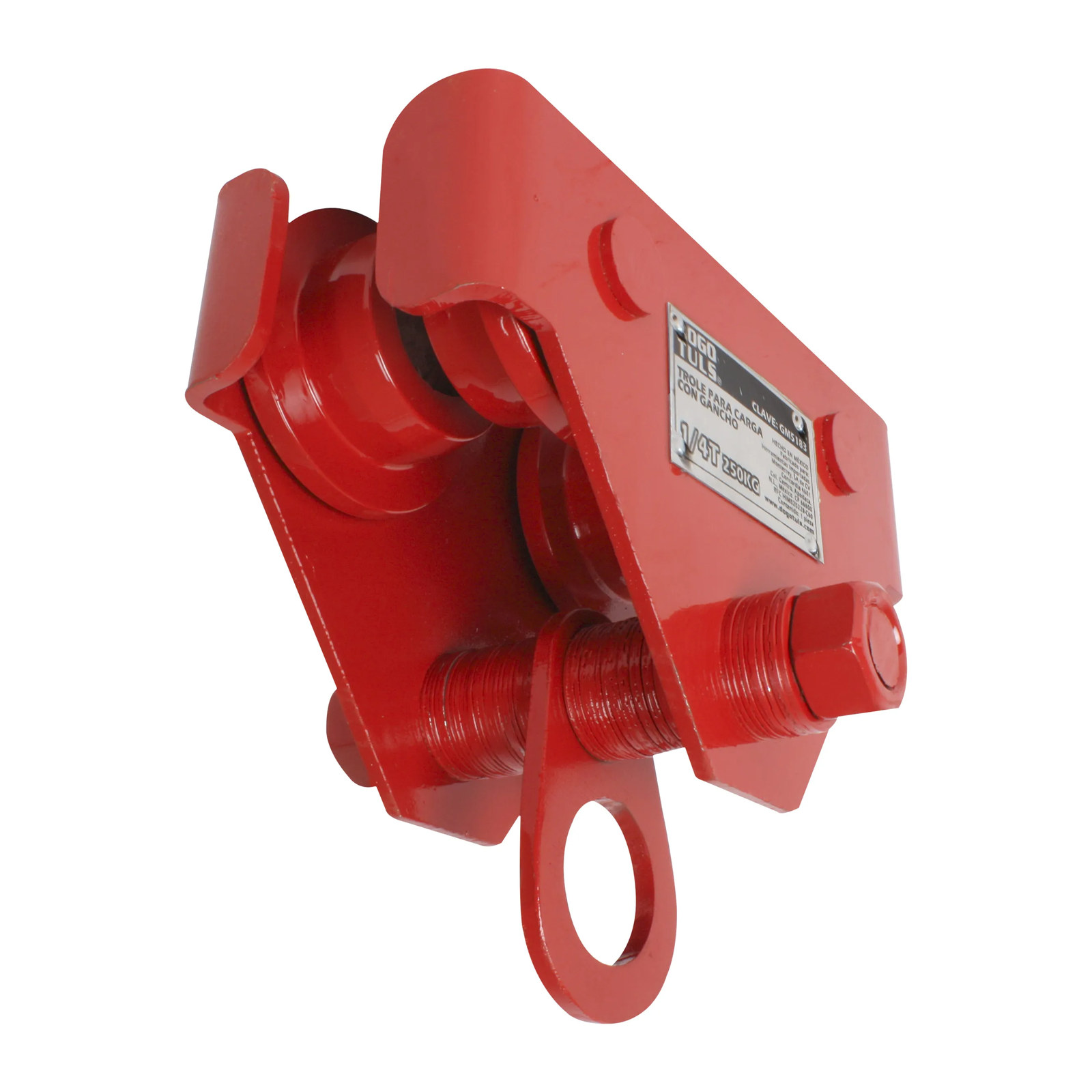 Trole para Carga 250 kg Rojo Reforzado D1