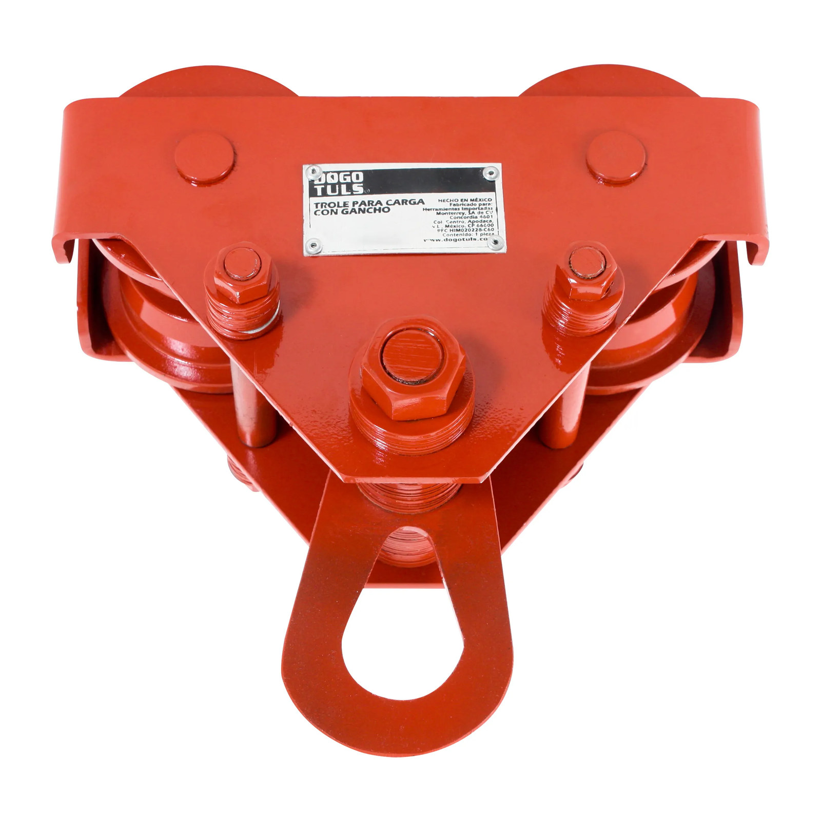 Trole de Carga 2000 kg Rojo Reforzado D1 - Imagen 2