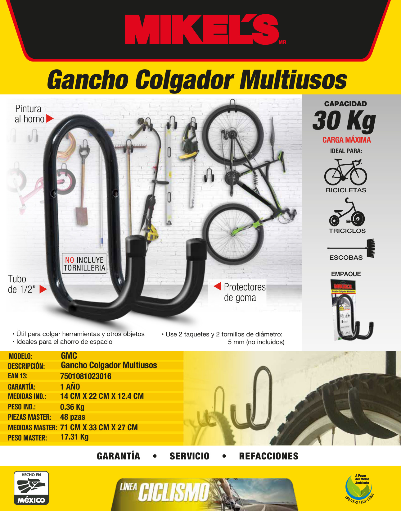 MIKELS GMC Gancho colgador Multiusos - Imagen 2
