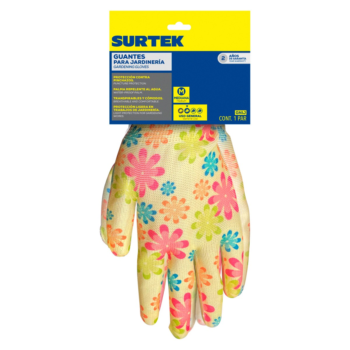 Guantes de nailon para jardinería M Surtek - Imagen 2