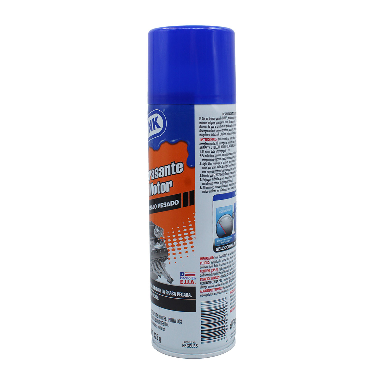 DESENGRASANTE DE MOTORES 425 GR FORMULA ORIGINAL AEROSOL GUNK - Imagen 2