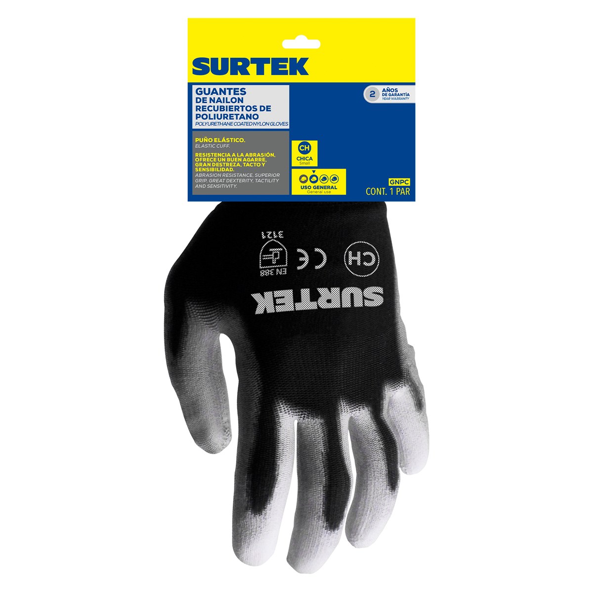 Guantes de nailon con recubrimiento de poliuretano CH Surtek - Imagen 2