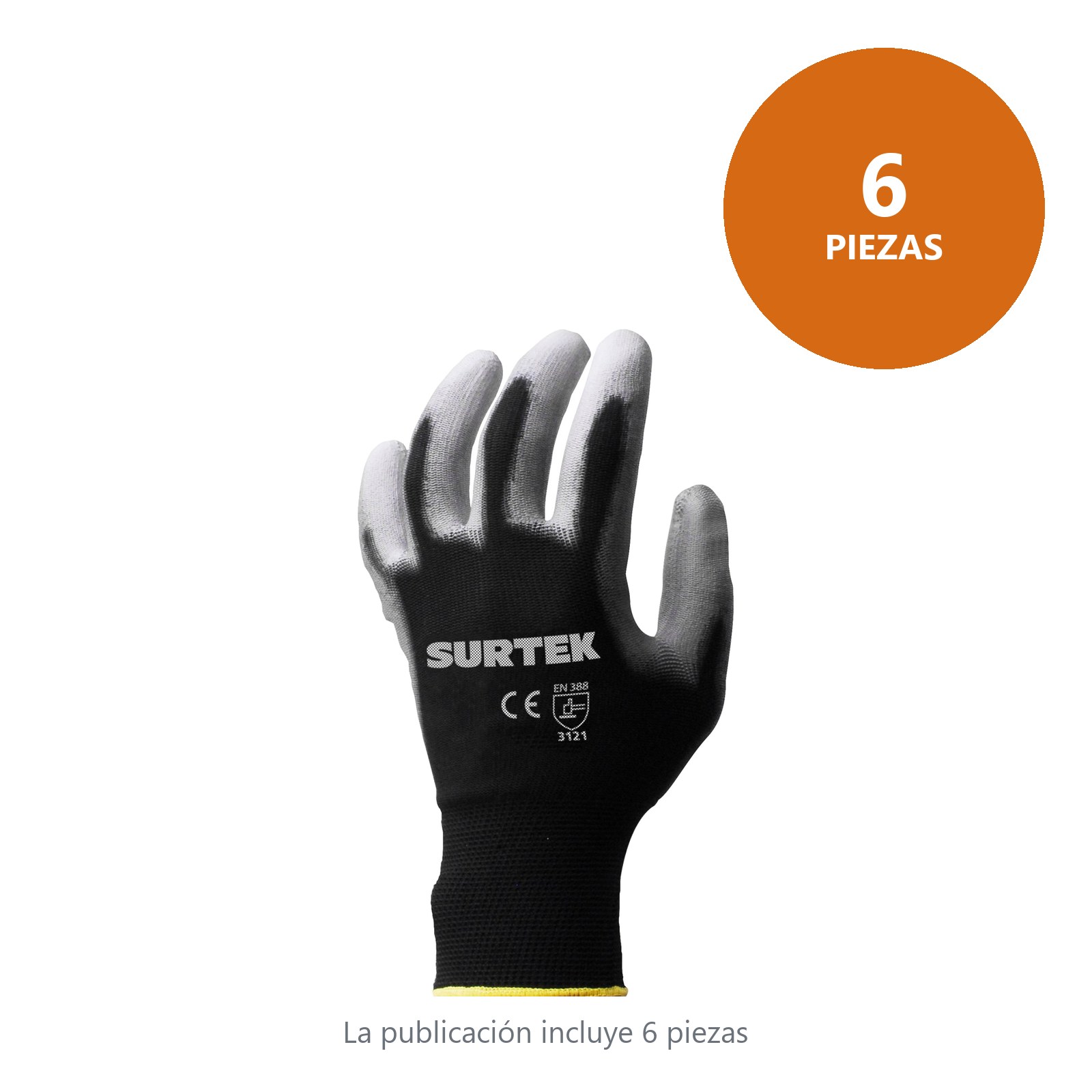 Guantes de nailon con recubrimiento de poliuretano G Surtek - Imagen 2