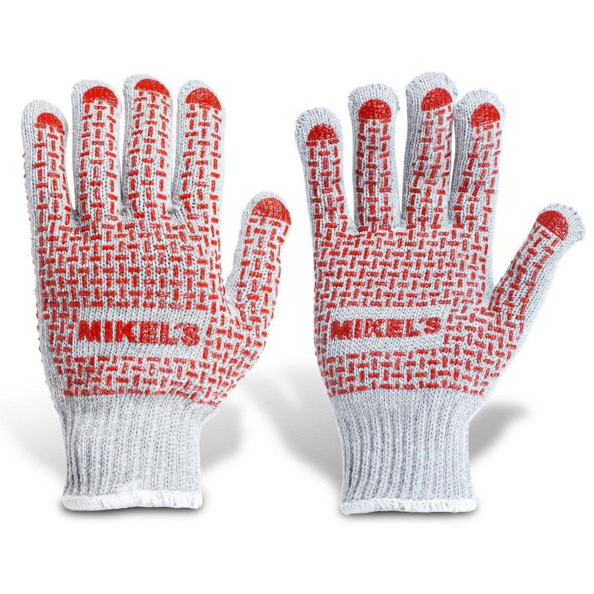 MIKELS GPVC-2 Guantes para trabajo de algodón con puntos de PVC