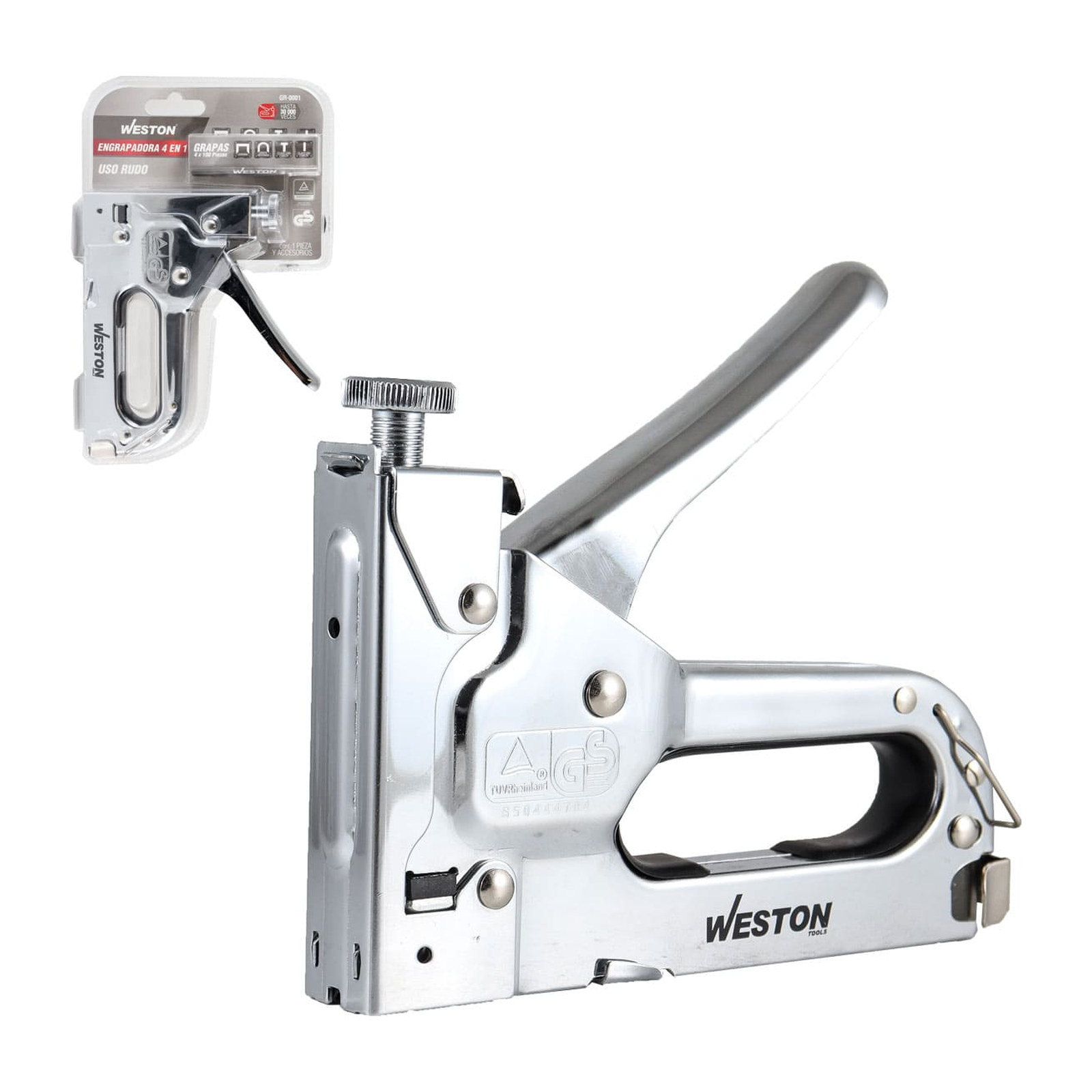 Engrapadora 4 en 1 Uso Rudo Weston T50 5/32'' - 9/16'' (4-14 mm)