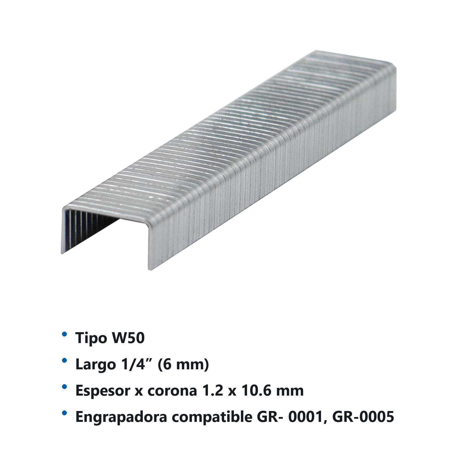 GRAPAS W50 1/4" (6MM) CAJA C/1000PZAS - Imagen 4