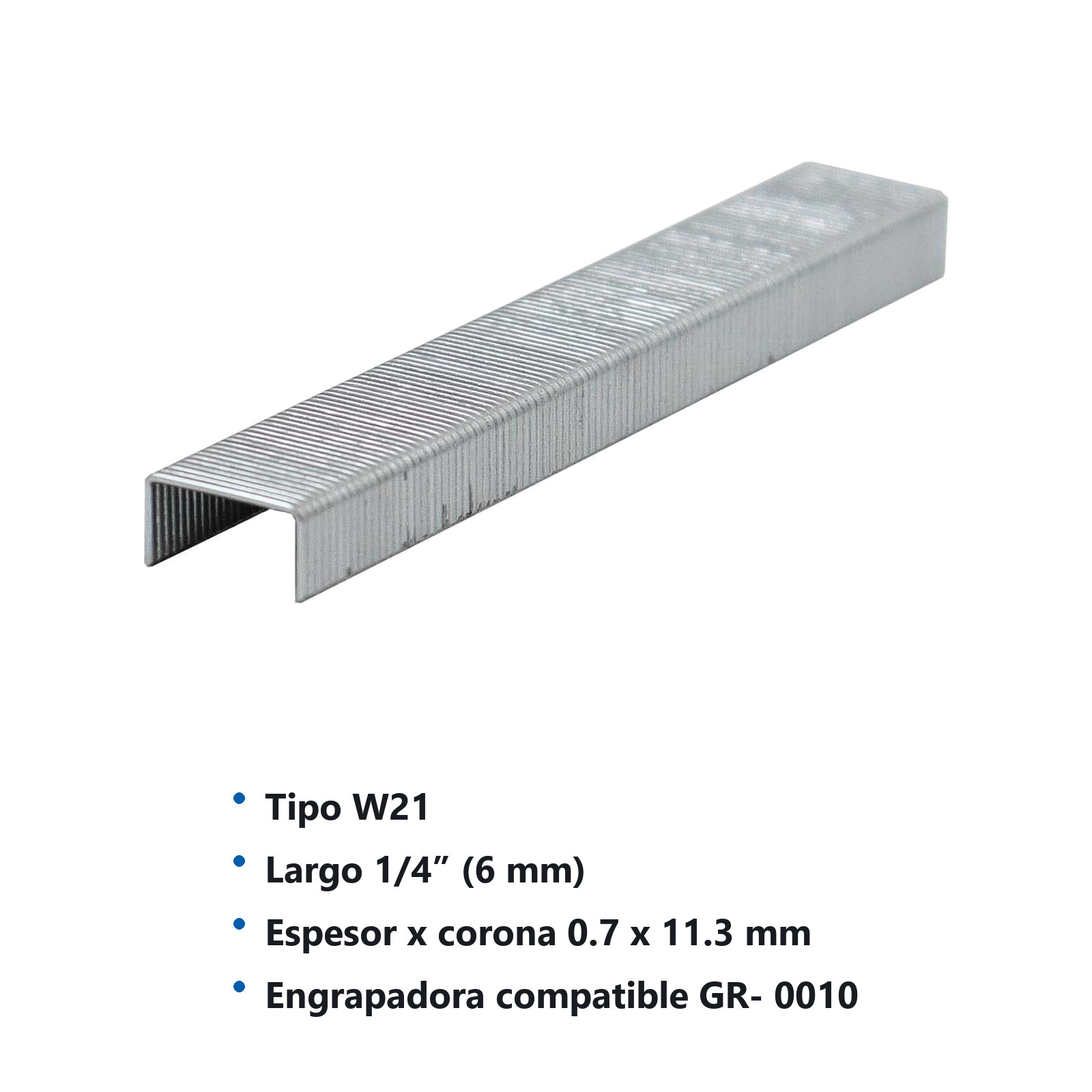 GRAPAS W21 1/4" (6MM) CAJA C/1000PZAS - Imagen 4