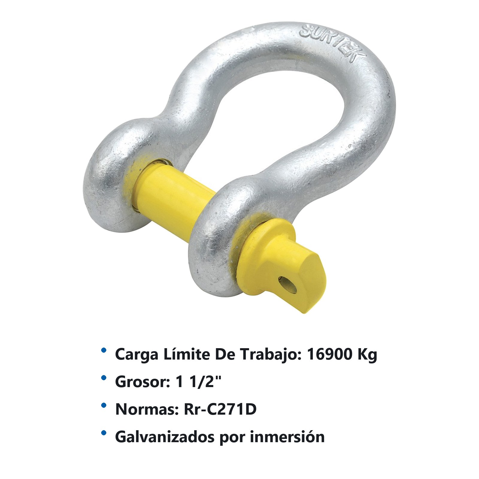 Grillete de acero forjado 1-1/2" Surtek - Imagen 2