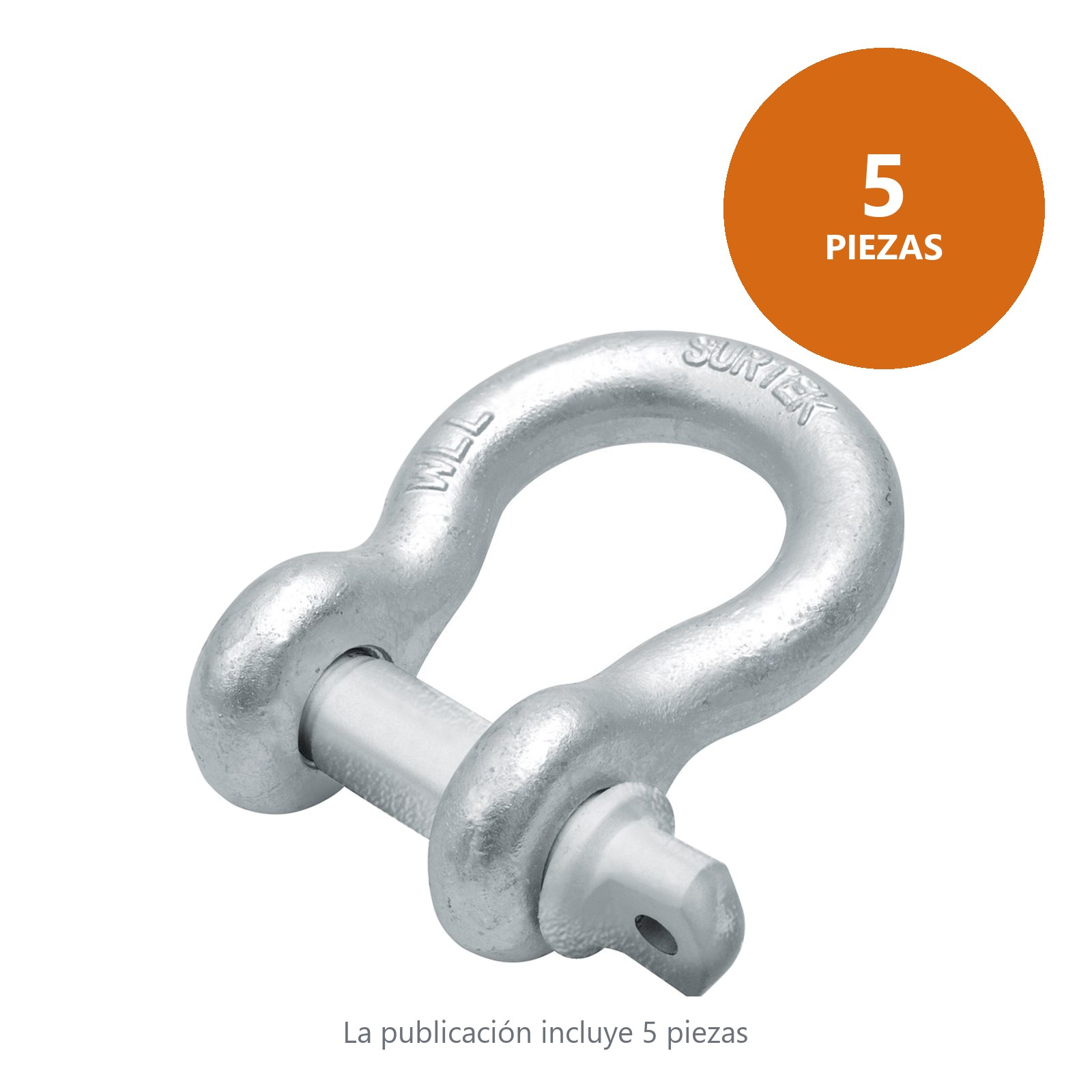 Grillete de acero forjado comercial 3/8" Surtek - Imagen 2