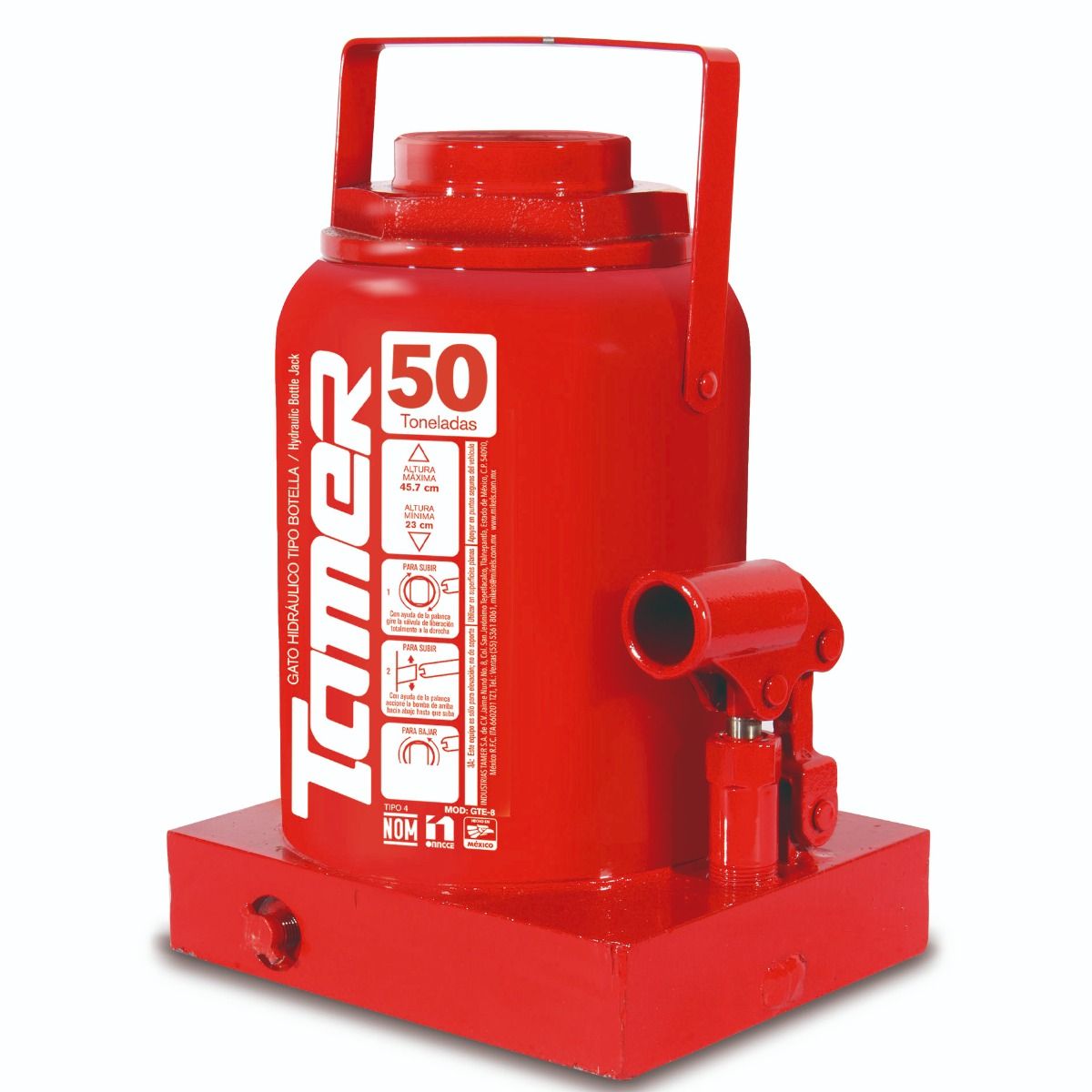 TAMER GT-50 Gato Hidraulico de Botella 50 Ton Tamer