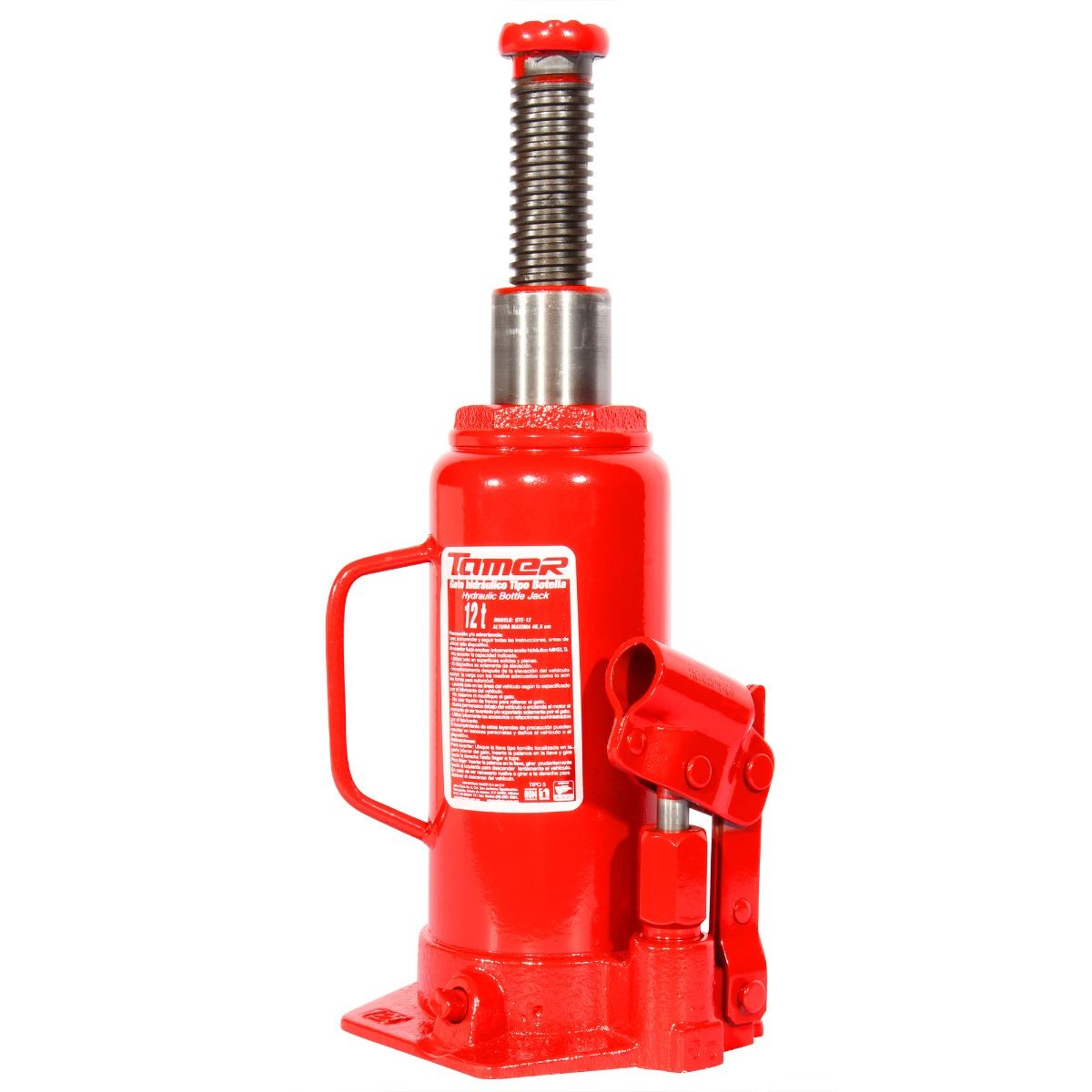 TAMER GTE-12 Gato hidráulico de botella con tornillo de extensión (12 ton) - Imagen 2