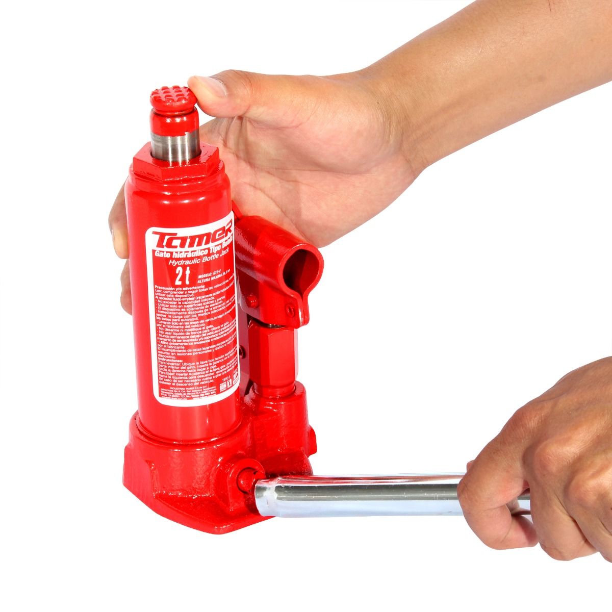 TAMER GTE-2 Gato hidráulico de botella con tornillo de extensión (2 ton) - Imagen 3