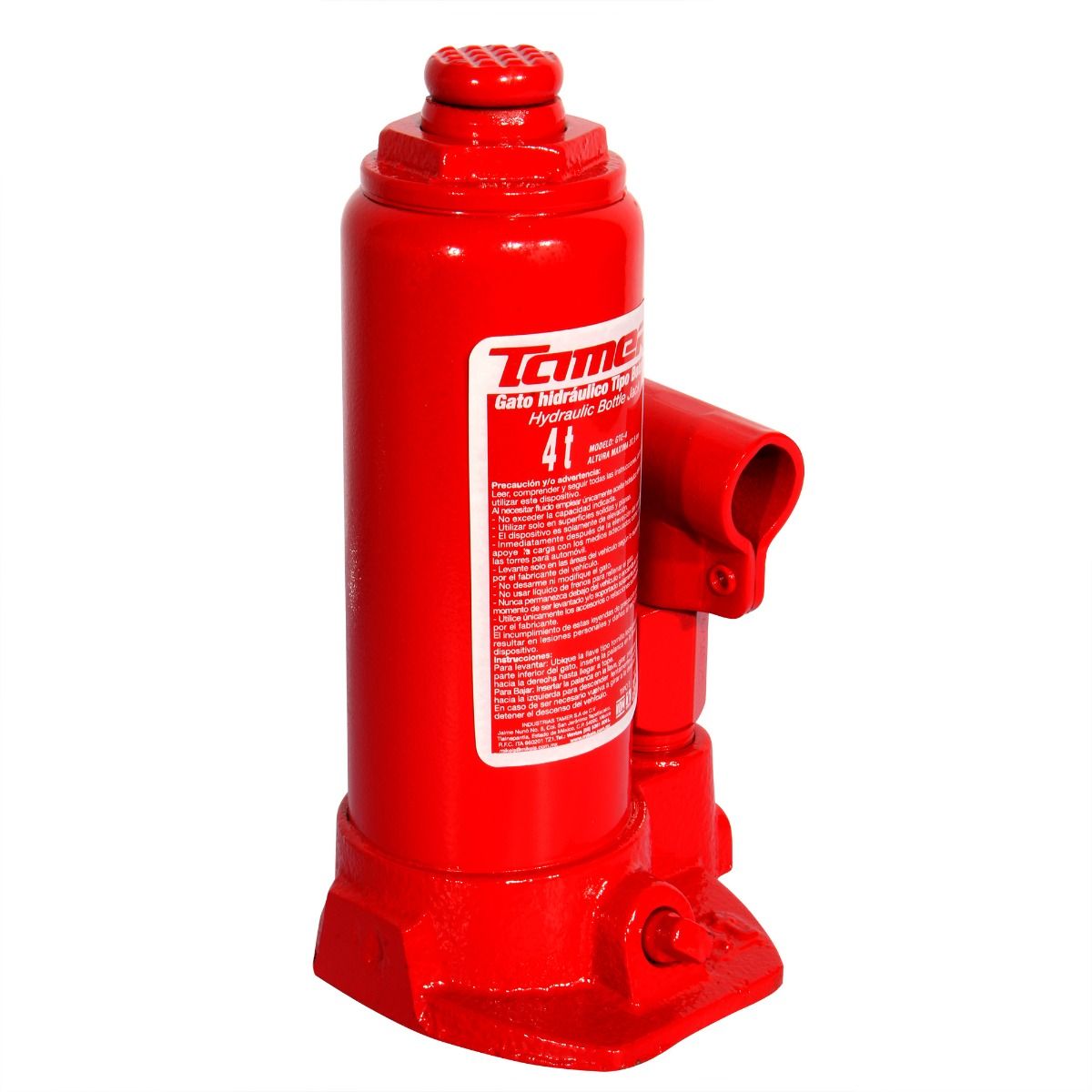 TAMER GTE-4 Gato hidráulico de botella con tornillo de extensión (4 ton) - Imagen 3