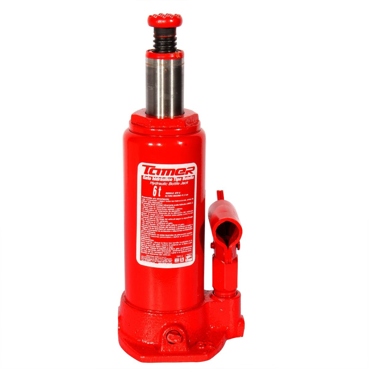 TAMER GTE-6 Gato hidráulico de botella con tornillo de extensión (6 ton) - Imagen 2