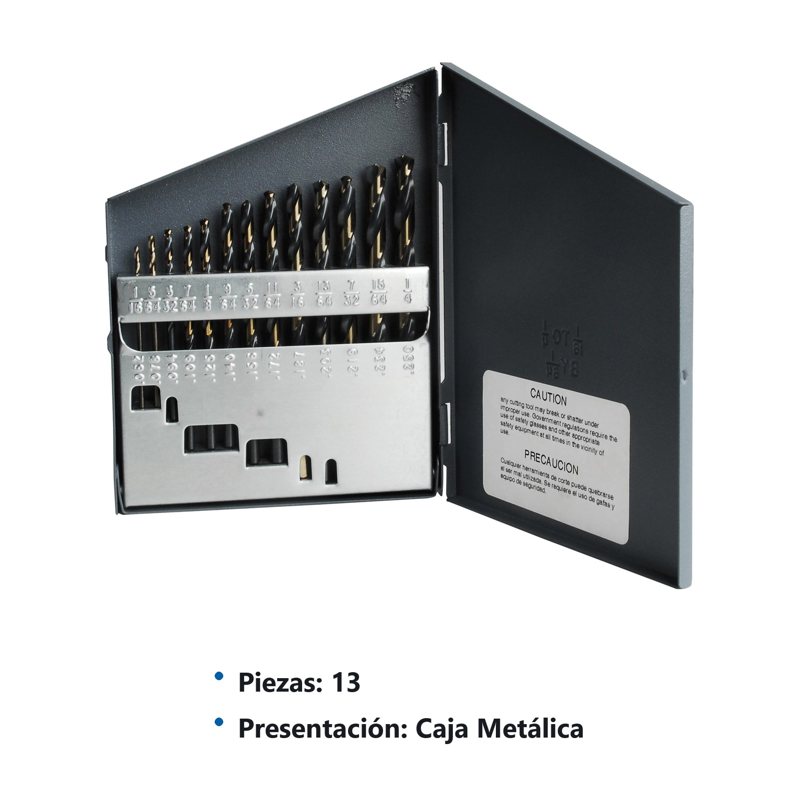 Juego de brocas premium de acero de alta velocidad zanco 3 planos, 13 piezas Urrea - Imagen 3