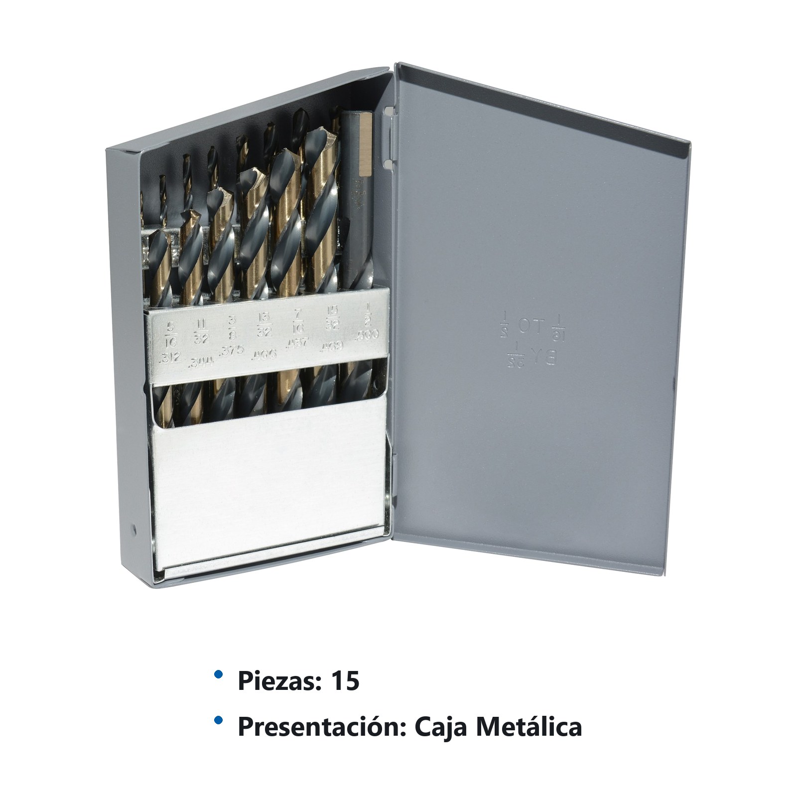Juego de brocas premium de acero de alta velocidad zanco 3 planos, 15 piezas Urrea - Imagen 2