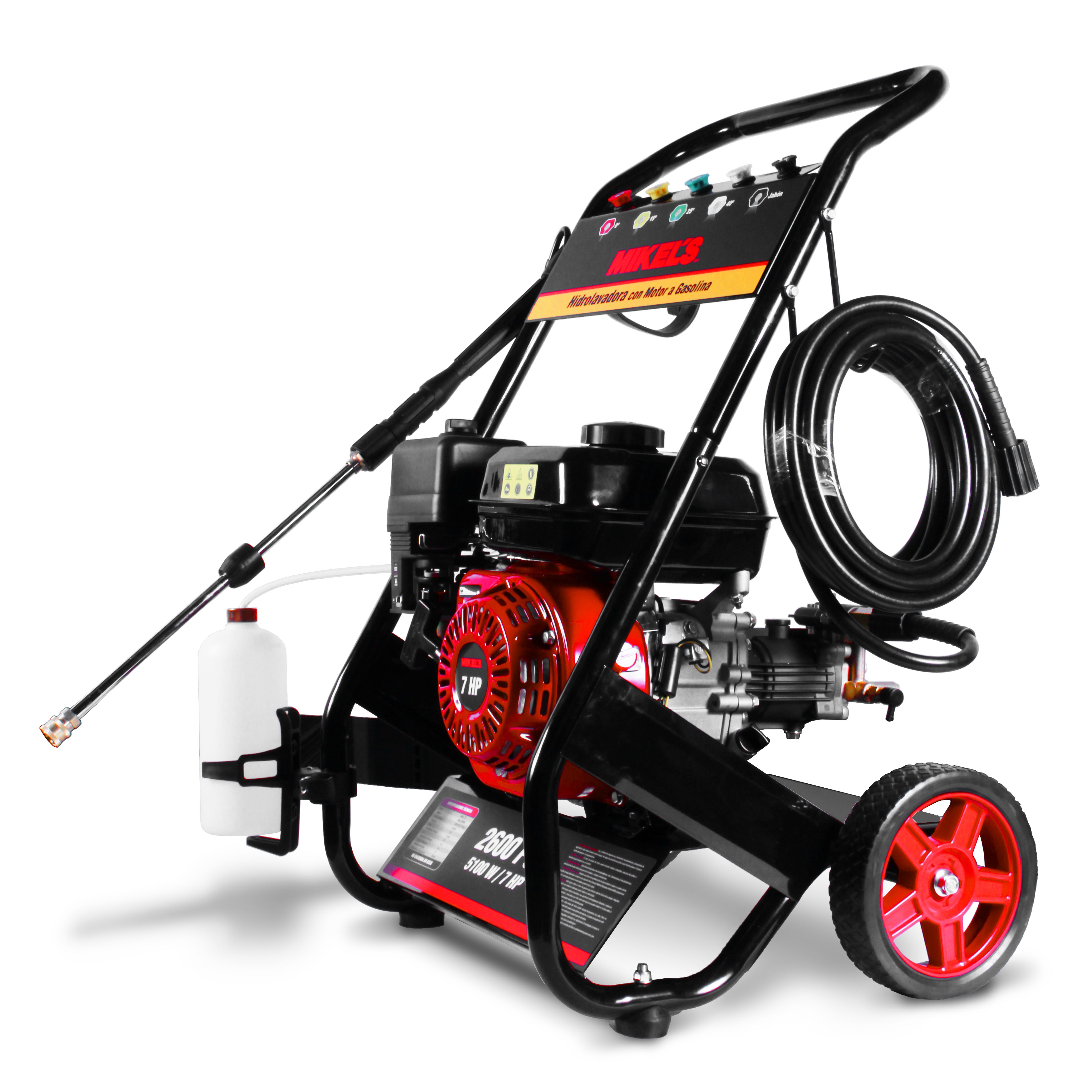 MIKELS HA-2600 Hidrolavadora de alta presión a gasolina motor 4 tiempos (2,600 PSI / 7 HP) - Imagen 3