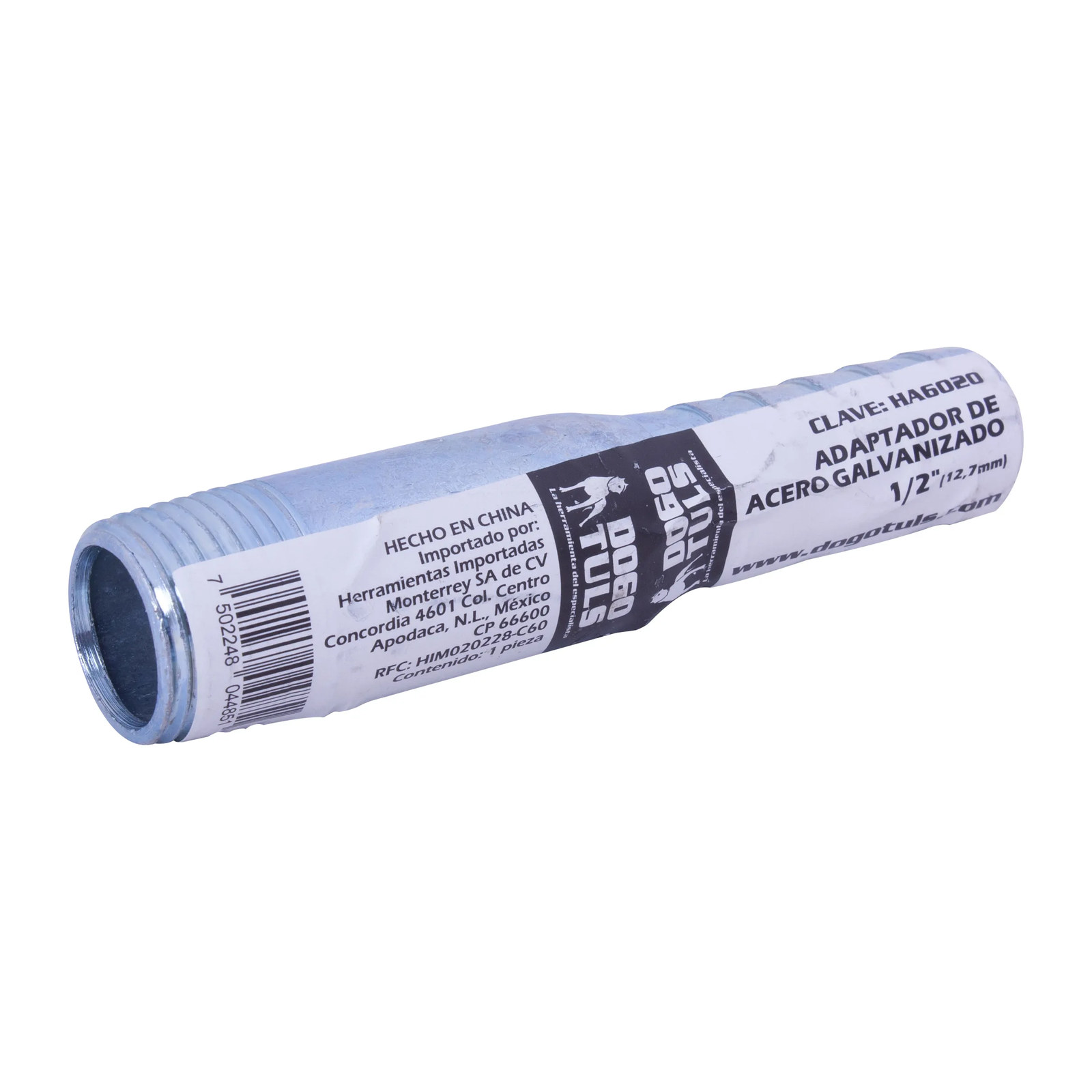 Adaptador de Acero Galvanizado para Manguera 1/2" NPT - Imagen 3