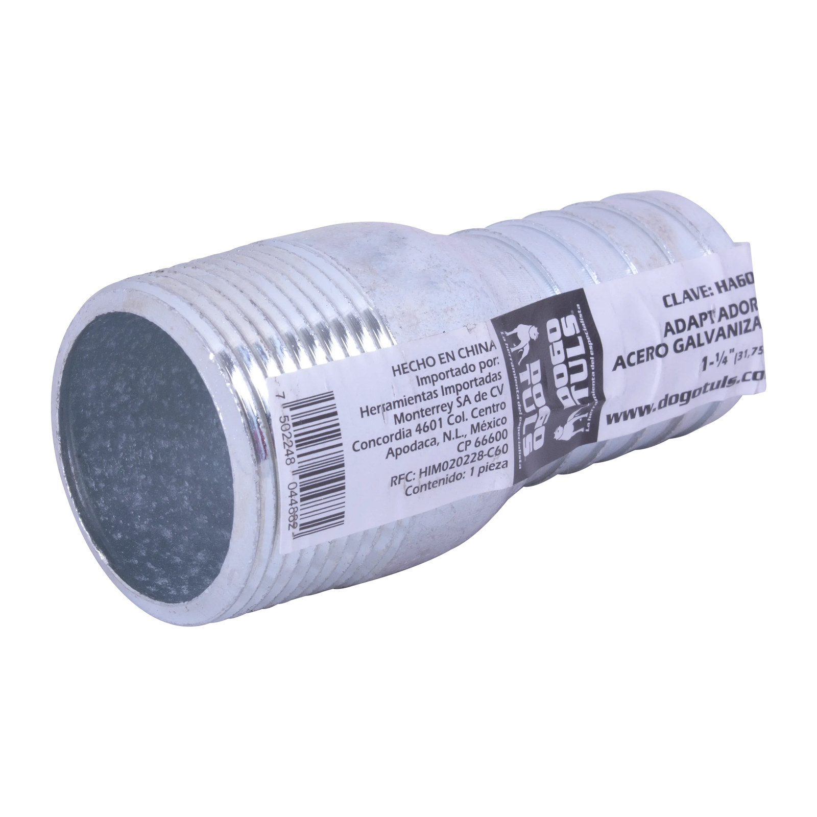 Adaptador de Acero Galvanizado para Manguera 1-1/4" NPT - Imagen 3
