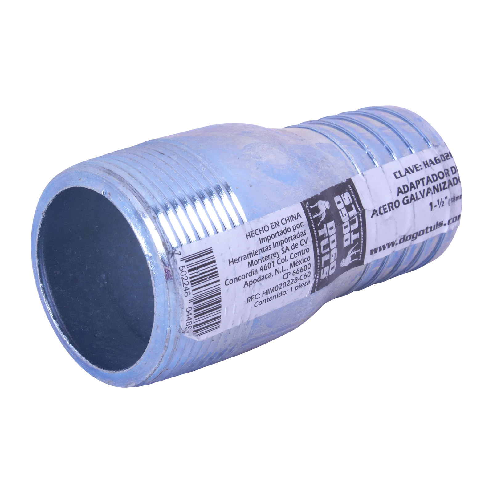 Adaptador de Acero Galvanizado para Manguera 1-1/2" NPT - Imagen 3