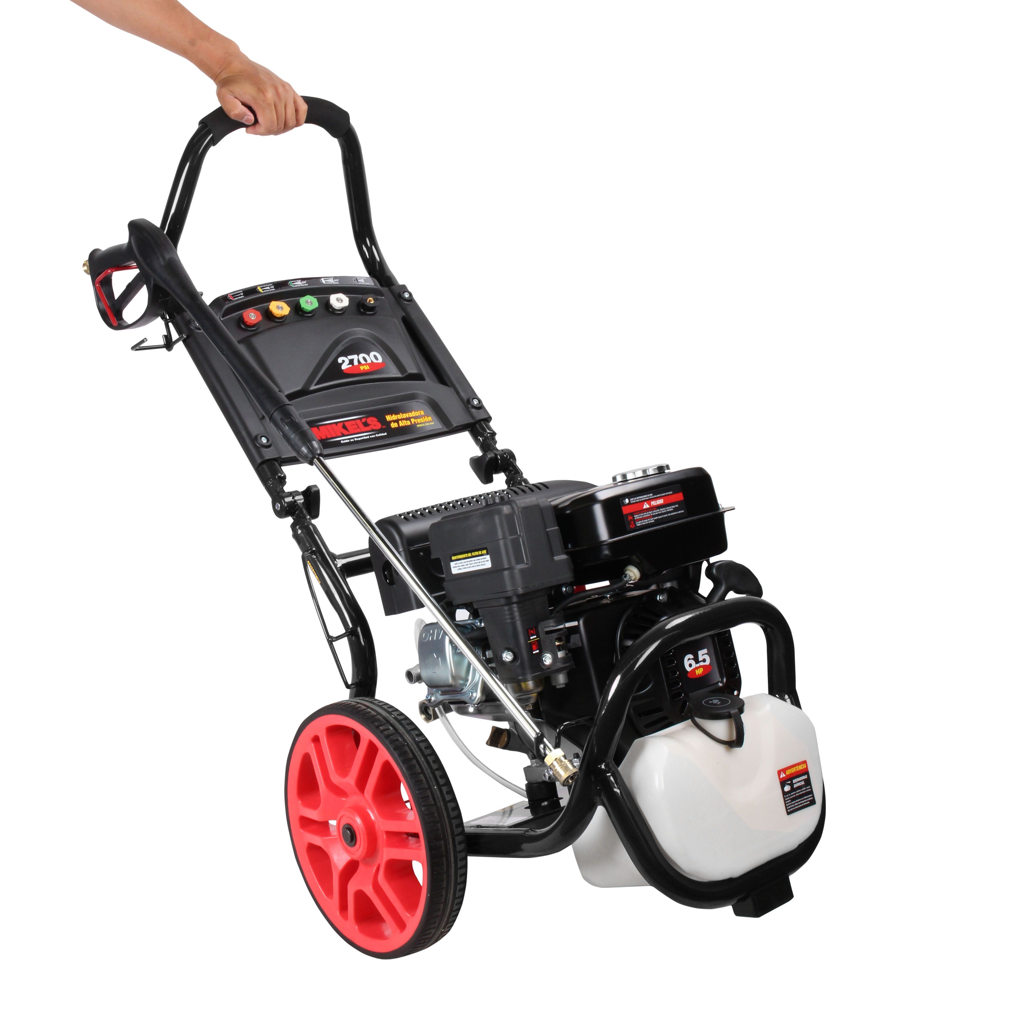 MIKELS HAG-2500 Hidrolavadora de alta presión a gasolina motor 4 tiempos (2,700 PSI / 6.5 HP) - Imagen 3