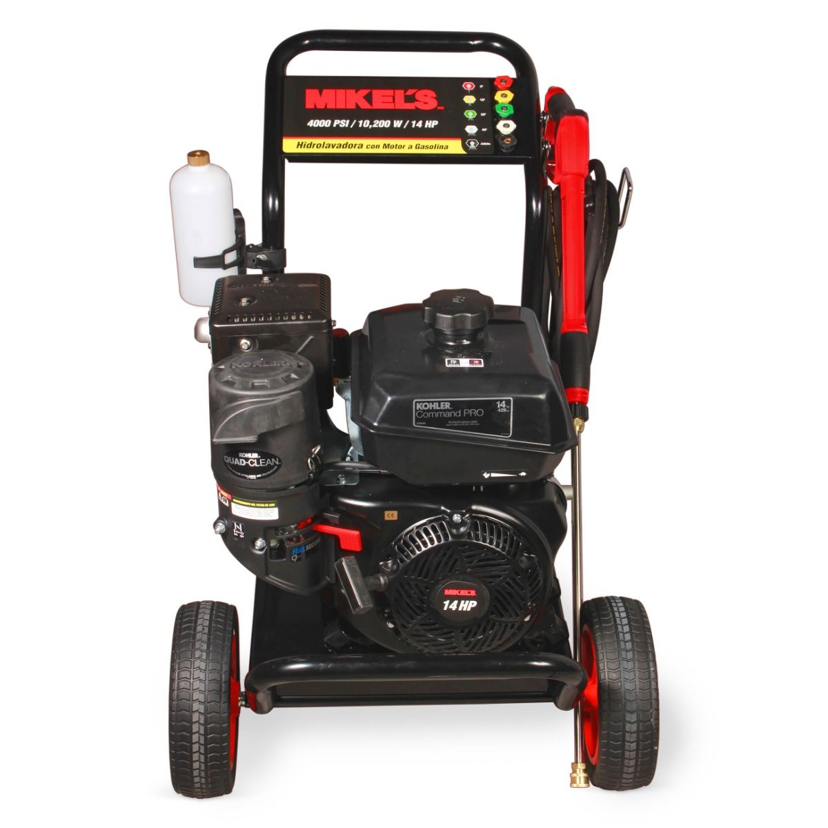 MIKELS HAG-4000 Hidrolavadora de alta presión a gasolina motor 4 tiempos (Kohler ®) (4,000 PSI / 14 HP)