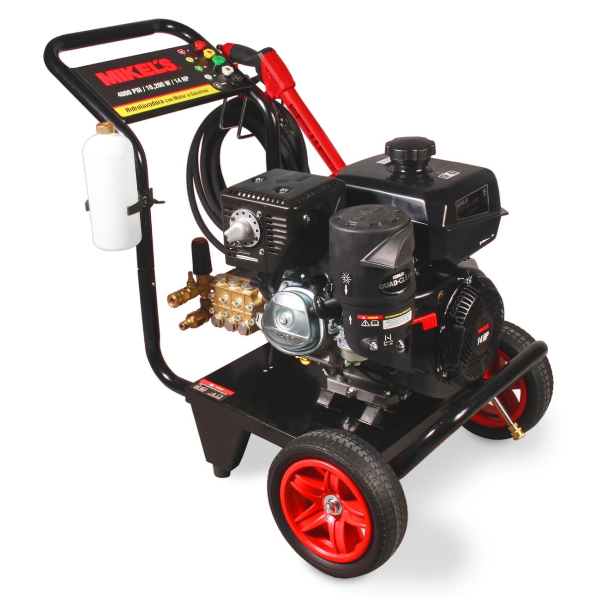 MIKELS HAG-4000 Hidrolavadora de alta presión a gasolina motor 4 tiempos (Kohler ®) (4,000 PSI / 14 HP) - Imagen 2