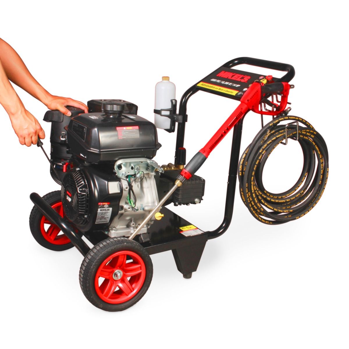 MIKELS HAG-4000 Hidrolavadora de alta presión a gasolina motor 4 tiempos (Kohler ®) (4,000 PSI / 14 HP) - Imagen 3